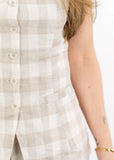 Nora Linen Button Front Top