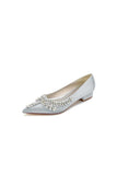 Rhinestone Pointed Toe Kitten Heels