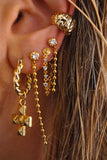 LUV AJ Molten Cross Twisted Hoops