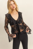 Shina Sheer Lace Blouse