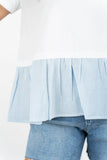 Ravello Mix Media Poplin Tee