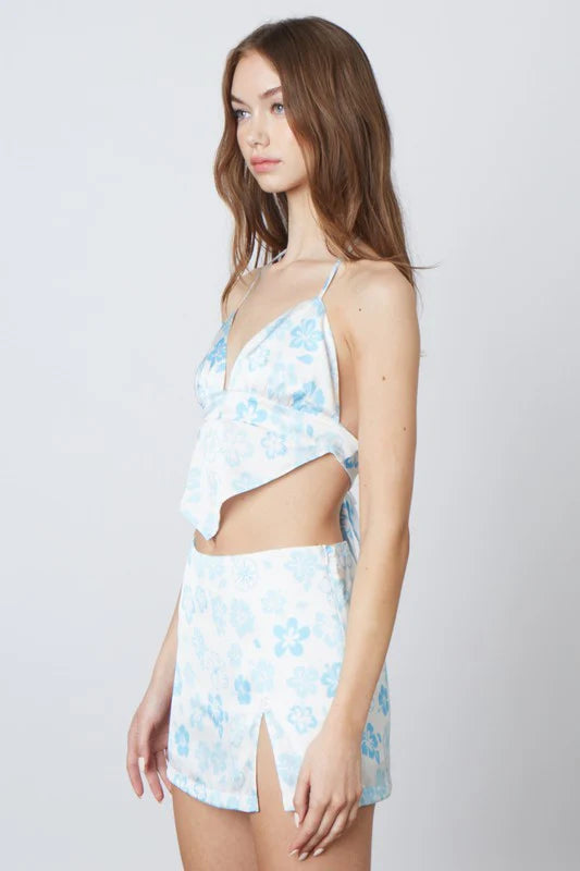 Debra Floral Pointed Top