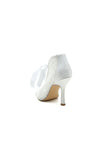 Elegant Lace Bow White High Heels