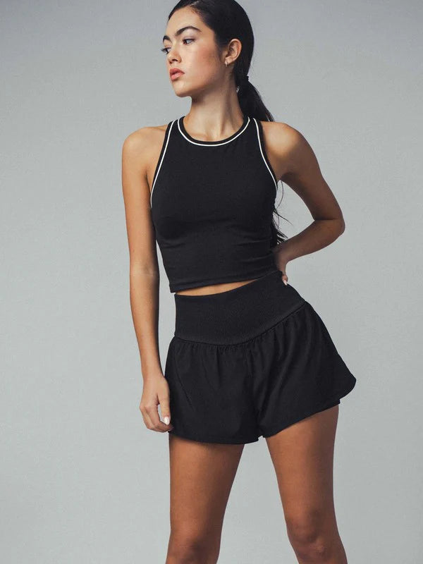 Amie Flow Ribbed Waist Athletic Shorts