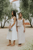 Ariel Embroidered Midi Dress