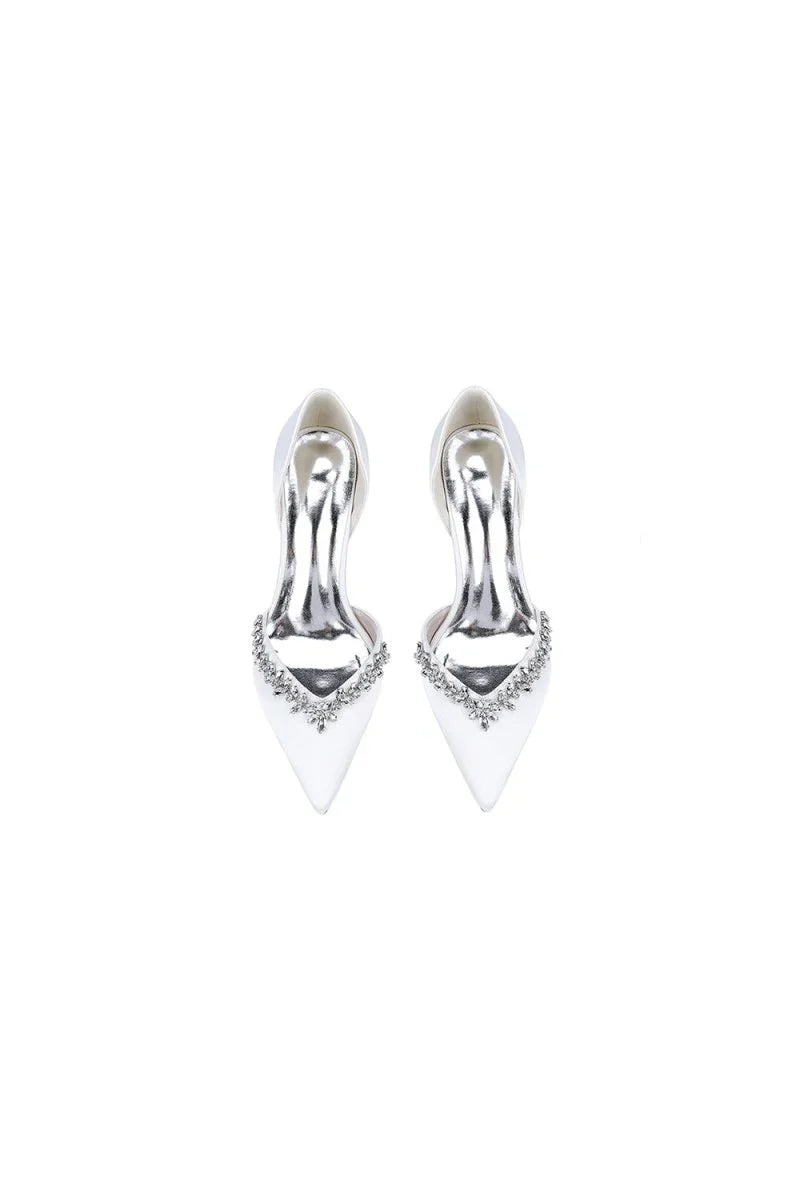 Fuchsia High Heels with Sparkling Crystal Embellishments