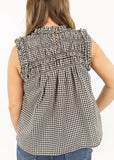 Maren Gingham Ruffle Top