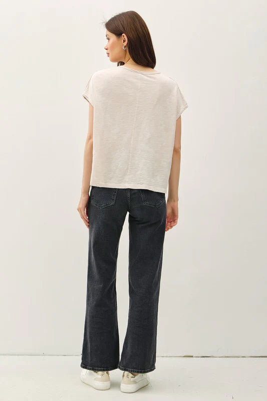 Zia Exposed Seam Top