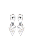 Elegant Ankle Strap Pointed Toe High Heels with Rhinestone Flower