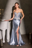 Jeanette Gown Crystal Embellished Dress With Overskirt