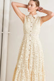 PURELY ROMANTIC LACE MIDI DRESS