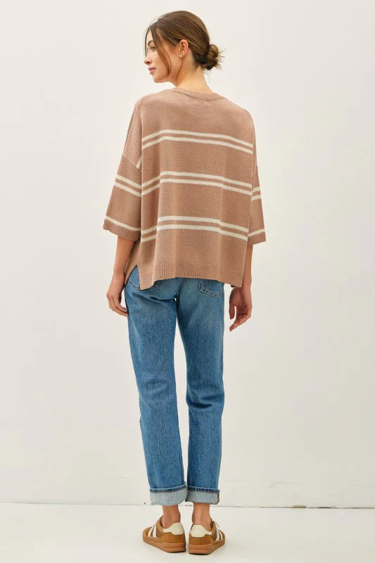 Dina Striped Sweater Top