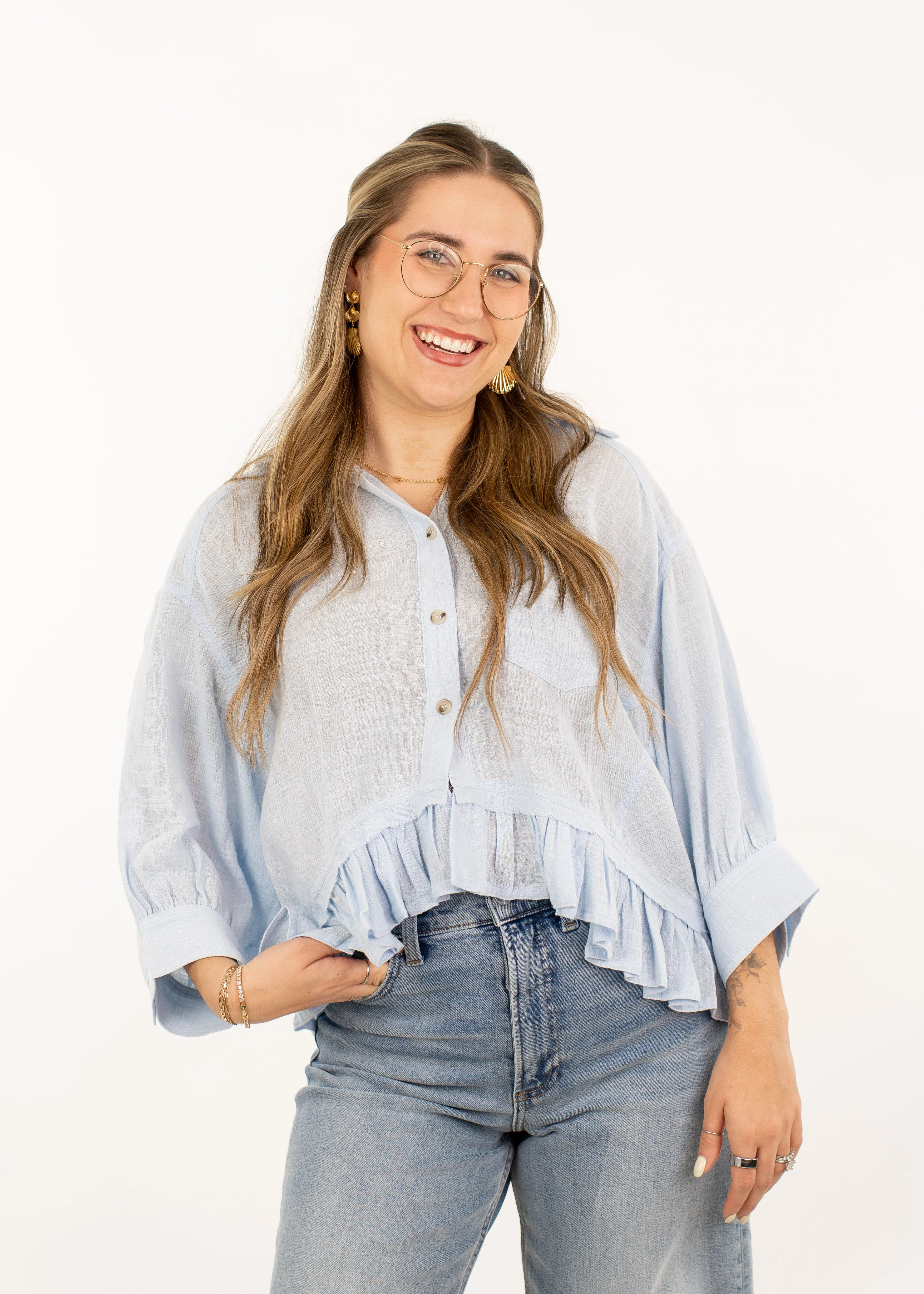Kali Ruffle Hem Top