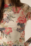 Presley Floral Mesh Top