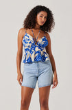 Minka Linen Blend Peplum Top