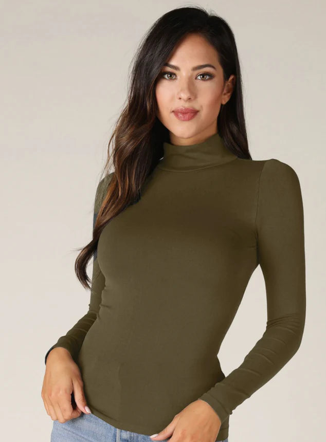 Kylie Seamless Mockneck Top