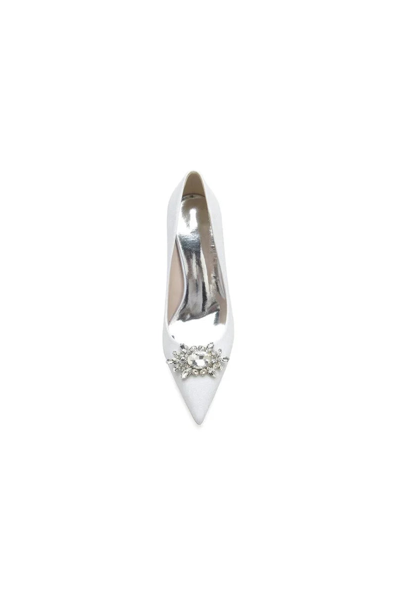 Rhinestone Beaded Glitter Pointed Toe Stiletto Heels
