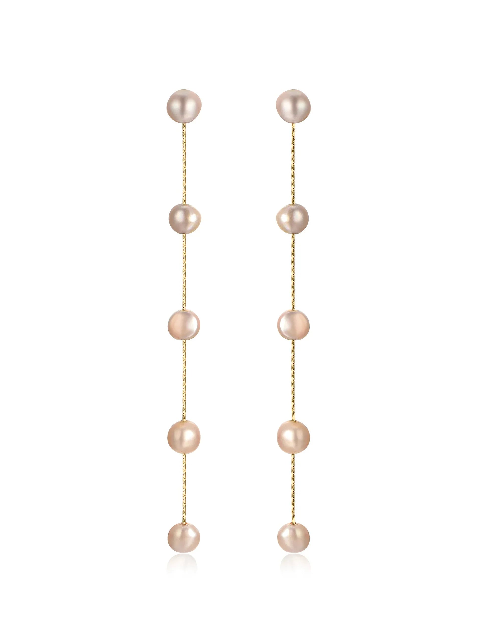 Dripping Pearl Delicate Drop Earrings
