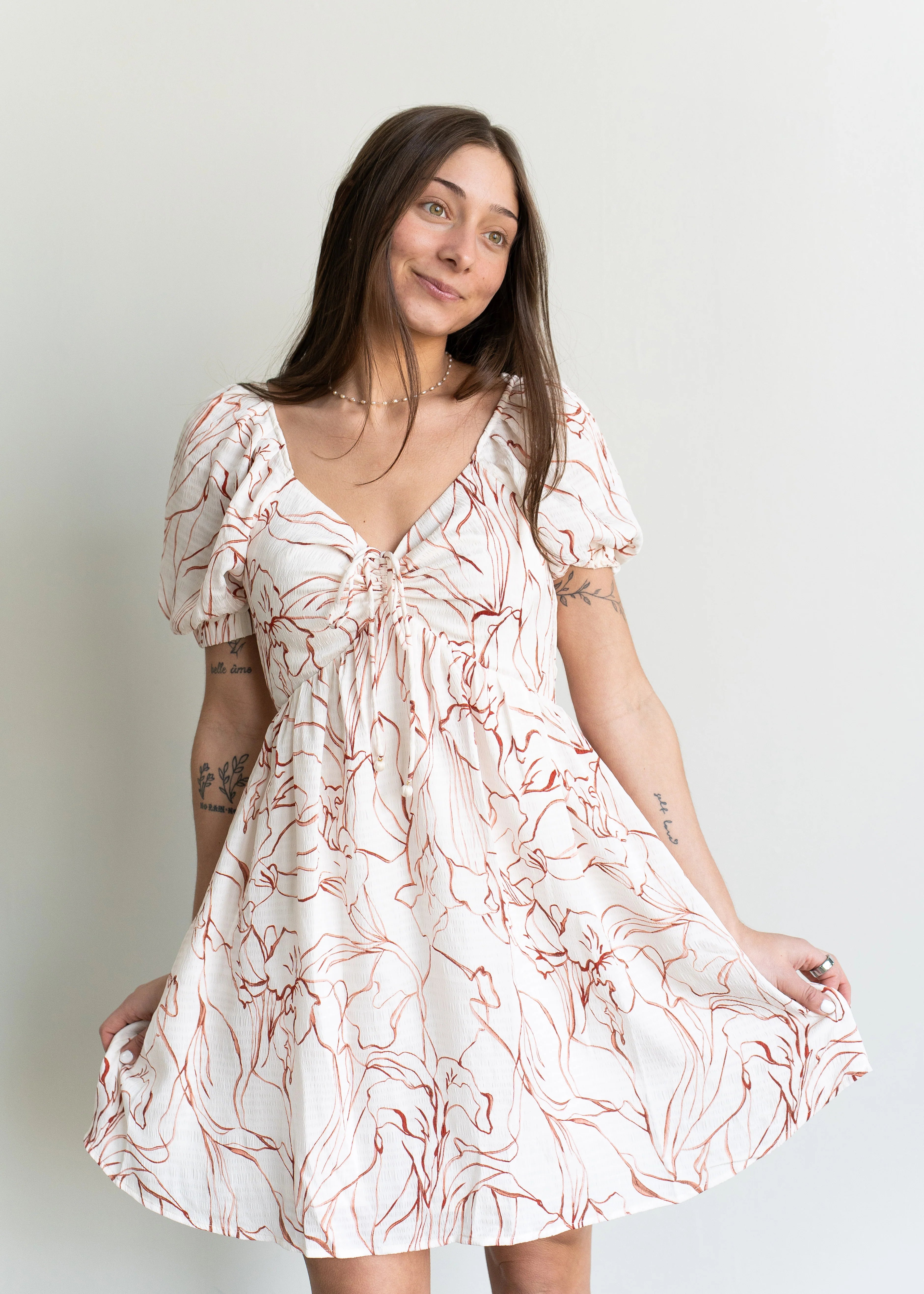 Liz Puff Sleeve Mini Dress