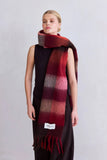 The Reykjavik Scarf Burgundy check