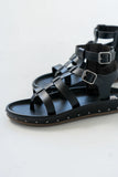 Martin Strappy Sandals in Black