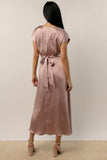 Rosalind Midi Dress in Mauve FINAL SALE