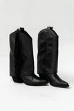 Deston Fringe Boots in Black