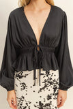Olivia Deep V Neck Blouse