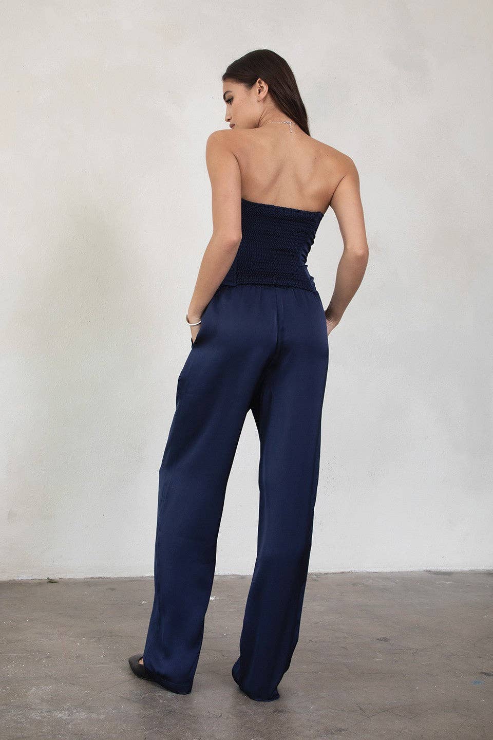 Julyana Stretch Satin Pants Set