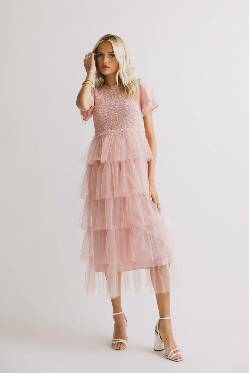 Marcella Ruffle Midi Dress FINAL SALE