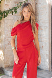 Sloane One Shoulder Satin Top