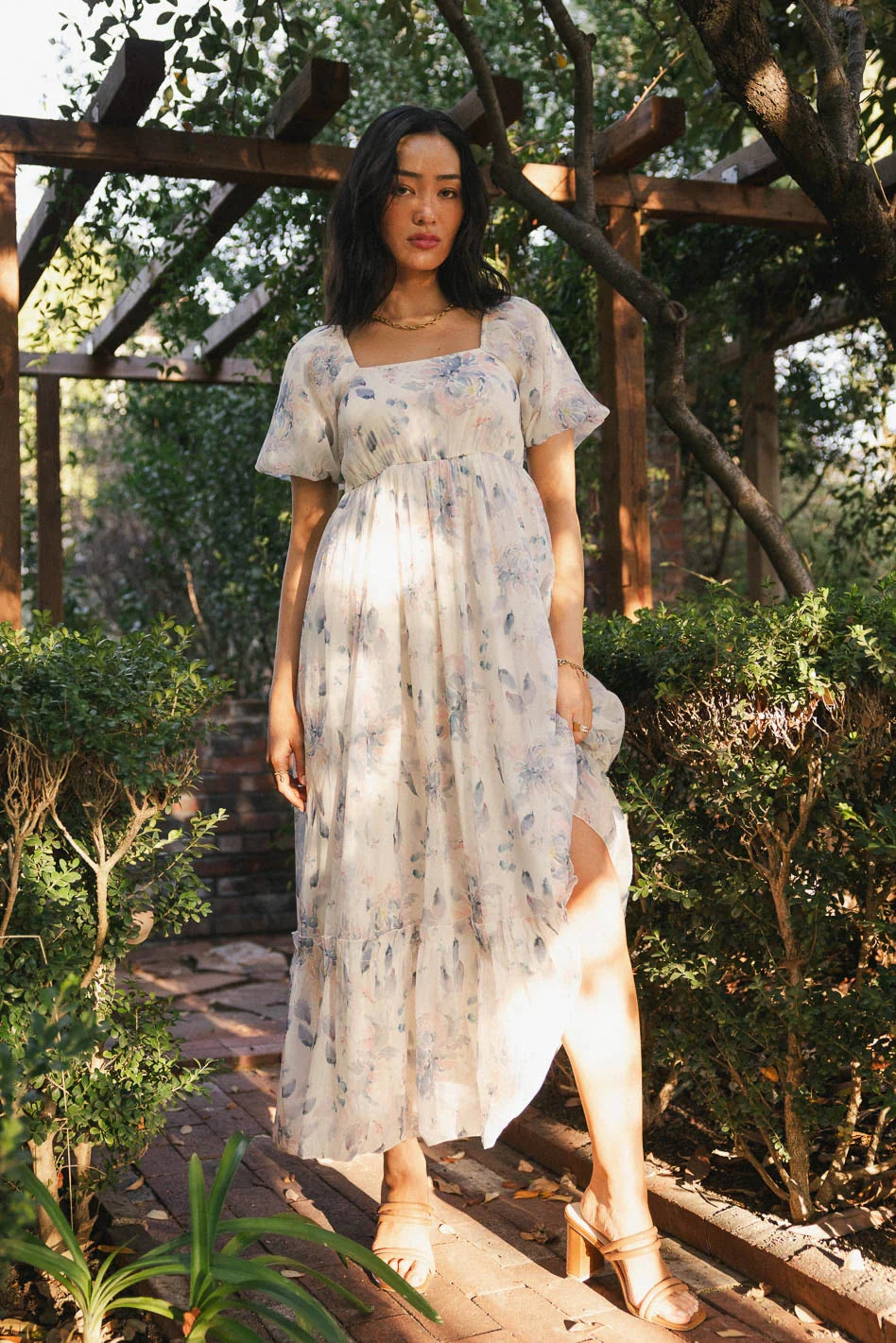 Kendry Floral Maxi Dress in Blue FINAL SALE