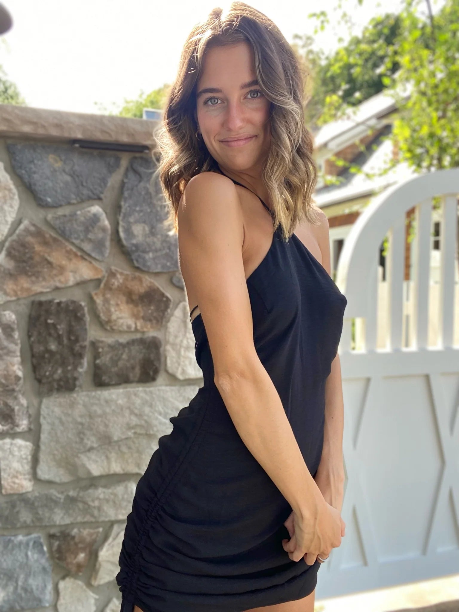 Ella Halter Dress in Black