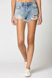 Miranda Vintage Wash Frayed Mom Shorts