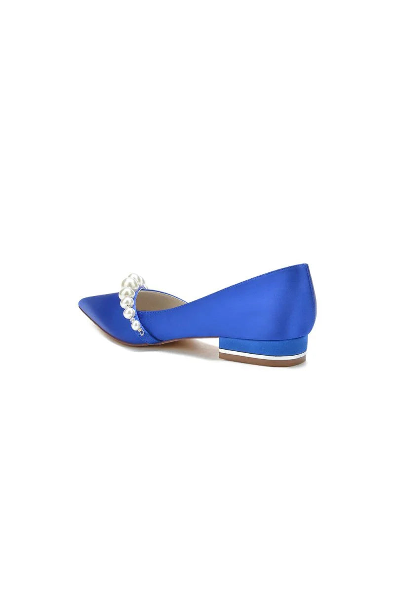 Pearl Pointed Toe Kitten Heels