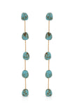 Dripping Turquoise Delicate Drop Earrings
