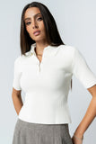 Cami Ribbed Sweater in Cream