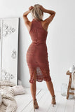 RIVERS MIDI DRESS MAUVE