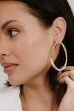 Hammered Large Oval Earrings