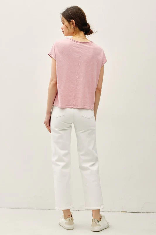 Zia Exposed Seam Top
