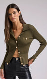 Carter Ribbed Button Sweater