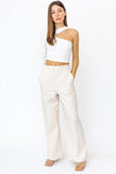 Nickie One Shoulder Top in White