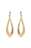 Oblong Abstract Hoop Earring