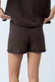 Paige Knit Shorts in Brown