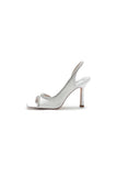 Square Open Toe Slingback Chunky Heels