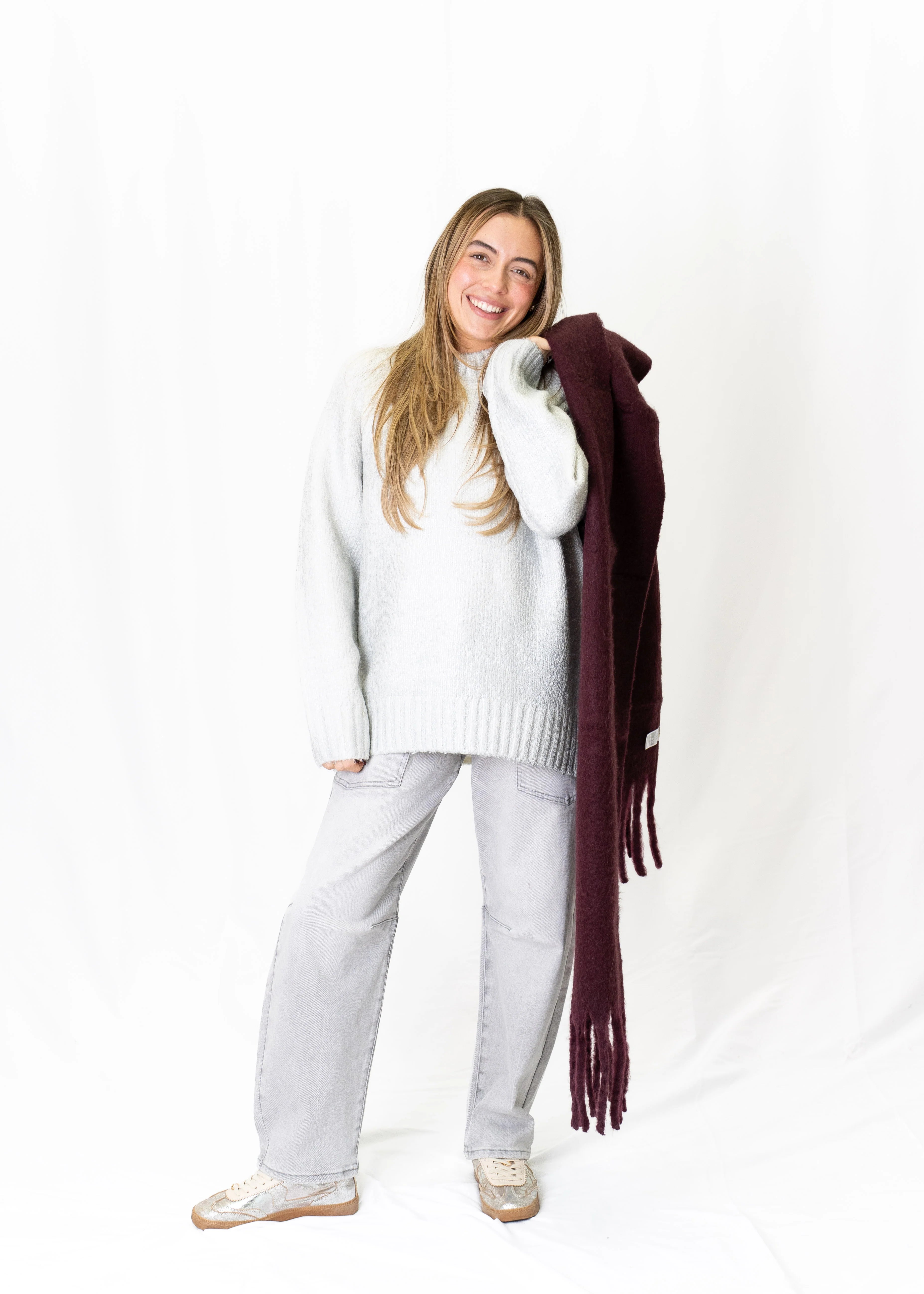 Pistola Ilana Mock Neck Pullover Sweater