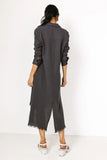 Winnie Button Up Dress in Charcoal FINAL SALE
