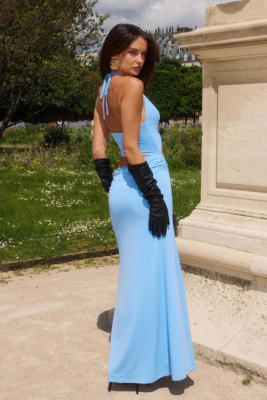 Lumia Cutout Halter Maxi Dress
