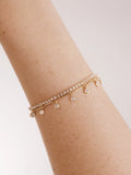 Crystal Droplet Chain Bracelet Set