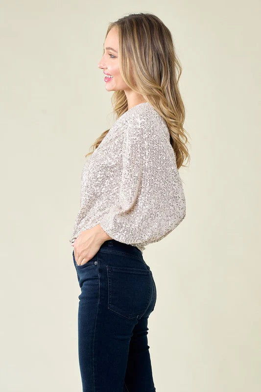 Pierson Sequin One Shoulder Top